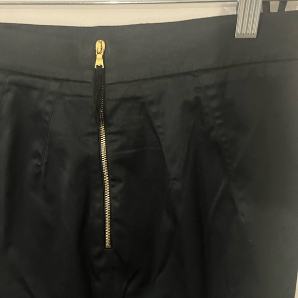 Dolce & Gabbana Black High WaisoPencil Skirt Gold Zipper with Back Slit - Picture 4 of 11